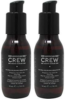 Bundle 2 Items : AMERICAN CREW Ultra Gliding Shave Oil, 1.7 Oz (Pack of 2)