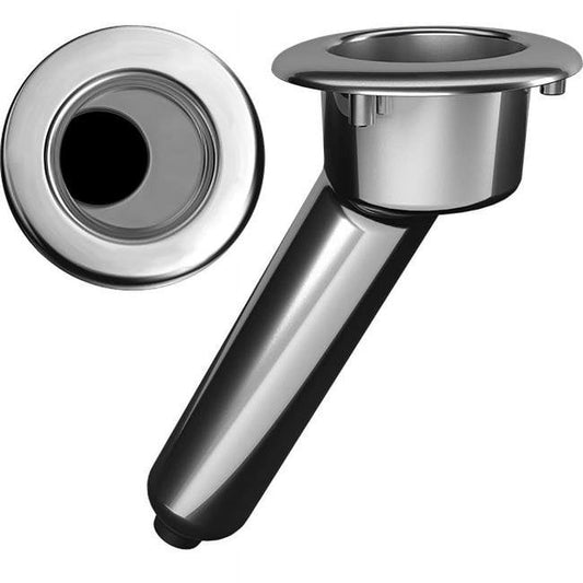 30 deg Drain Elite Screwless Stainless Steel Rod & Cup Holder - Round Top