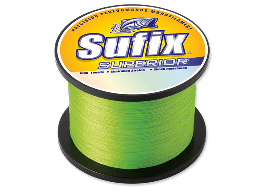 Sufix 650-130 Superior Monofilament Line 30 lb 7895 Yards Hi-Vis Yellow