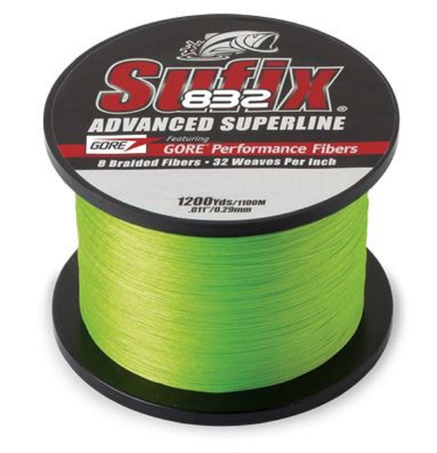 Sufix 832 Advanced Superline Braided Fishing Line 1200 yd 20lb Neon Lime