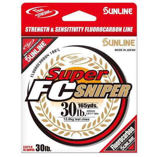Sunline 63038950 16 lbs Super FC Sniper Fluorocarbon Fishing Line, Natural Clear - 1200 yards